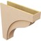 Ekena Millwork 7"W x 28"D x 28"H Thin Helena Rough Cedar Woodgrain TimberThane Corbel, Primed Tan CORUR07X28X28HELRCPR - alternate 3